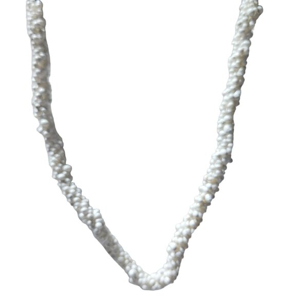 Beach Core White Shell Beads Chunky Necklace Summer Boho Fashion Jewelry Women - Picture 1 of 5